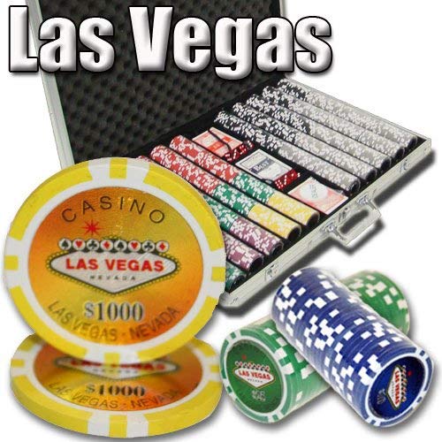Brybelly Las Vegas Lot de 50 jetons de poker en argile composite 14 g